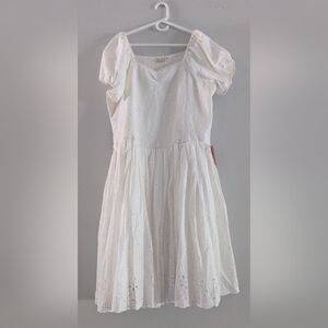 Ivy City Co Marigold Dress In White Eyelet 2x NWT